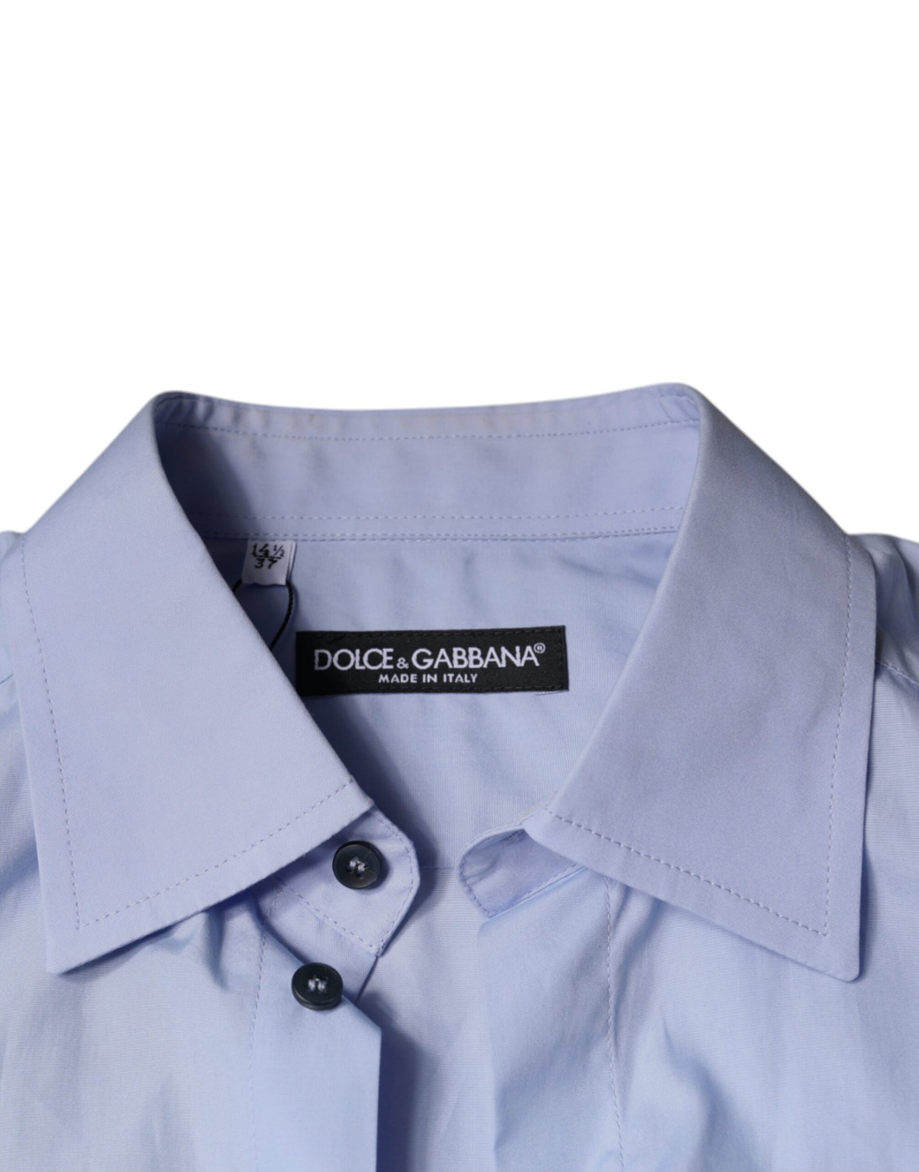 Dolce & Gabbana Light Blue Cotton Men Dress Formal Shirt | Regal Royce