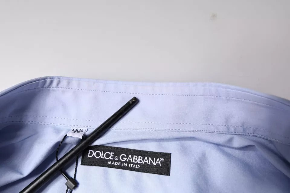 Dolce & Gabbana Light Blue Cotton Men Dress Formal Shirt | Regal Royce