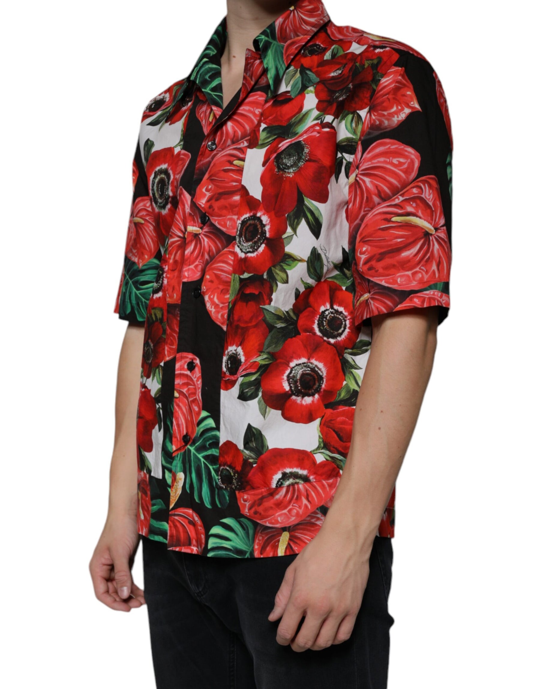 Dolce & Gabbana Multicolor Anemone Button Down Casual Shirt | Regal Royce