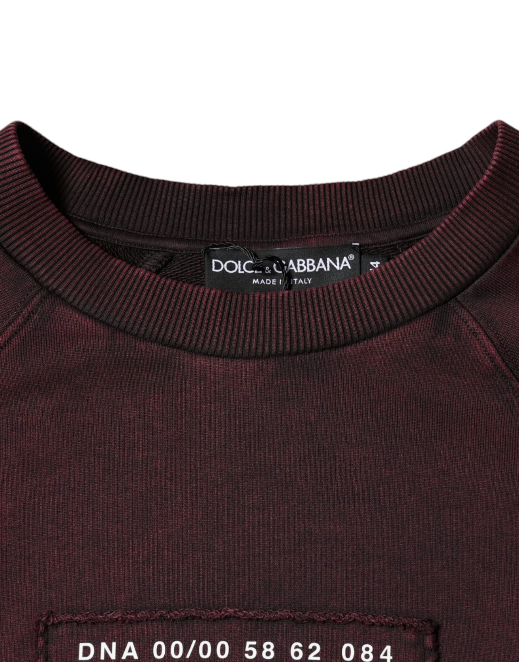 Dolce & Gabbana Maroon Logo Crew Neck Men Sweatshirt Sweater | Regal Royce