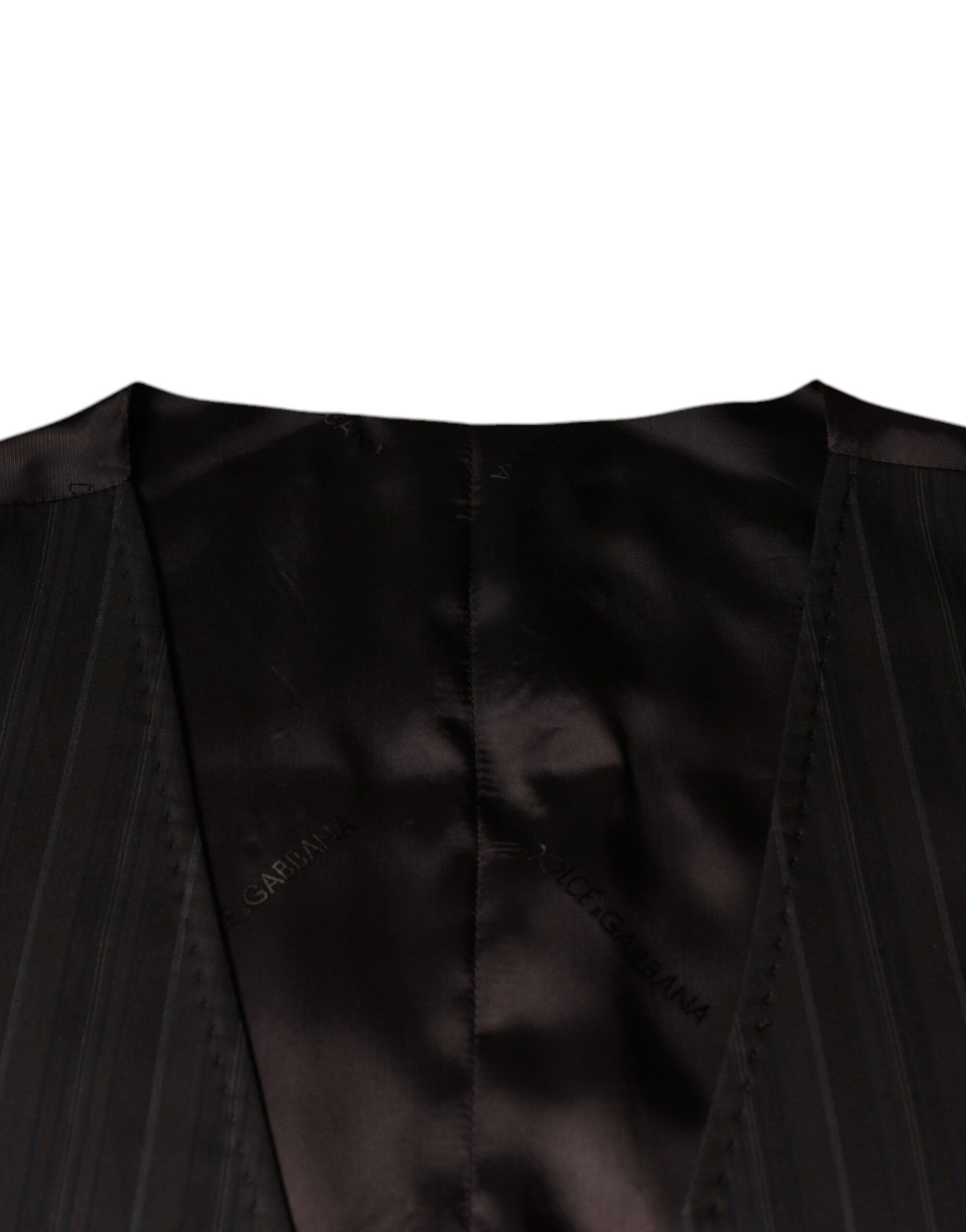 Dolce & Gabbana Black Cotton Waistcoat Dress Formal Vest | Regal Royce