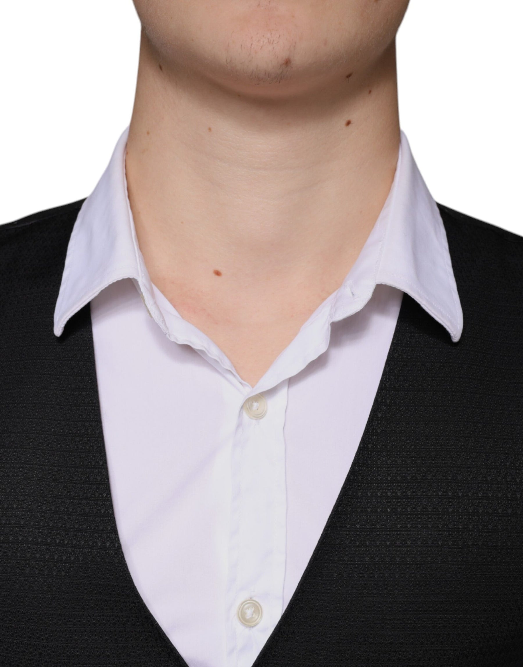 Dolce & Gabbana Black Wool Waistcoat Dress Formal Vest | Regal Royce