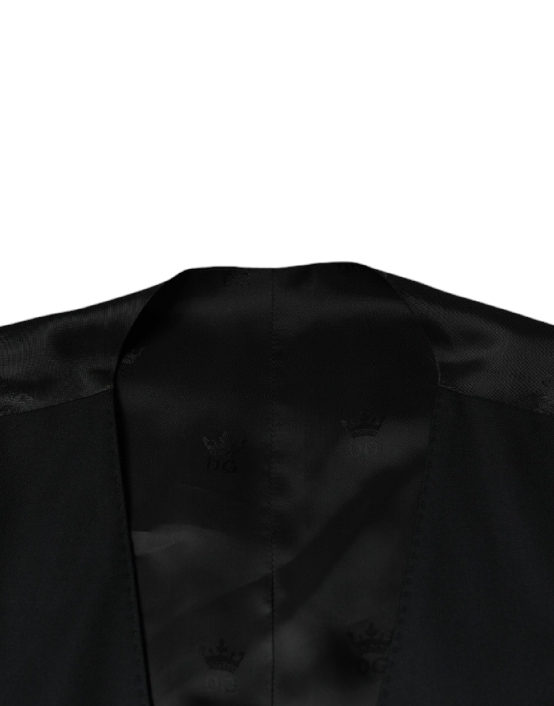 Dolce & Gabbana Black Wool Waistcoat Dress Formal Vest | Regal Royce