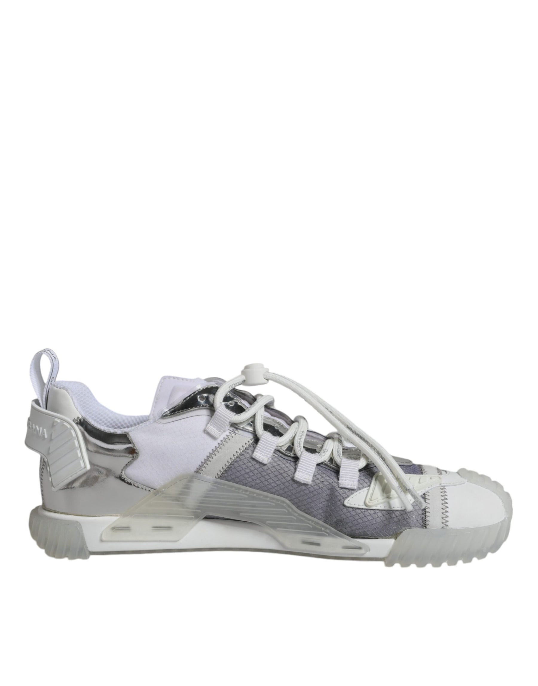 Dolce & Gabbana White Silver Low Top NS1 Sneakers Shoes | Regal Royce