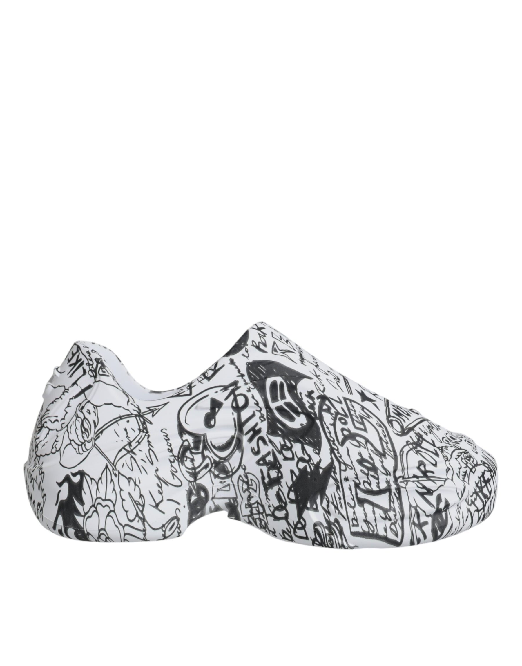 Dolce & Gabbana White Black Graffiti Daymaster Sneakers Shoes | Regal Royce