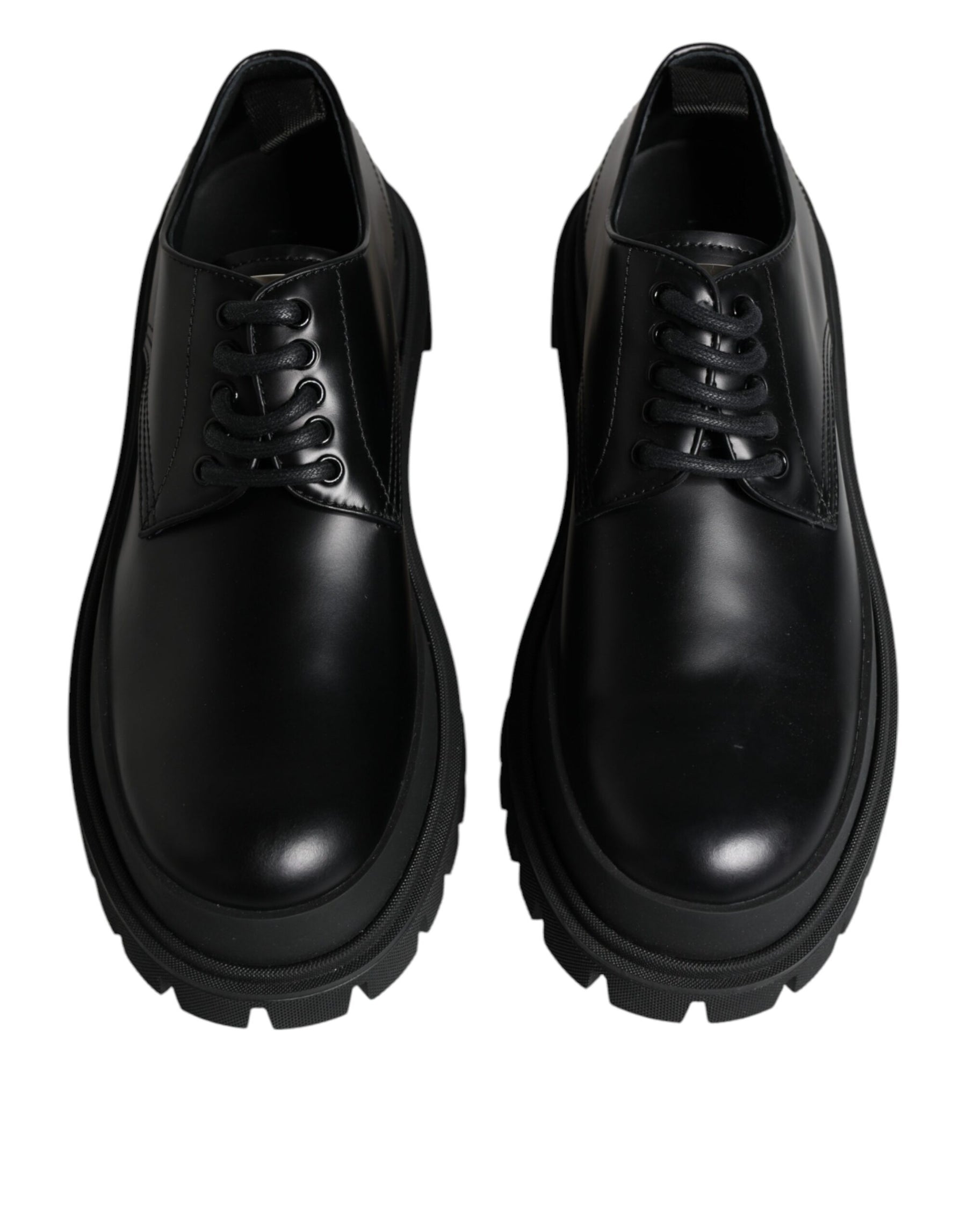 Dolce & Gabbana Black Leather Lace Up Trekking Dress Shoes | Regal Royce