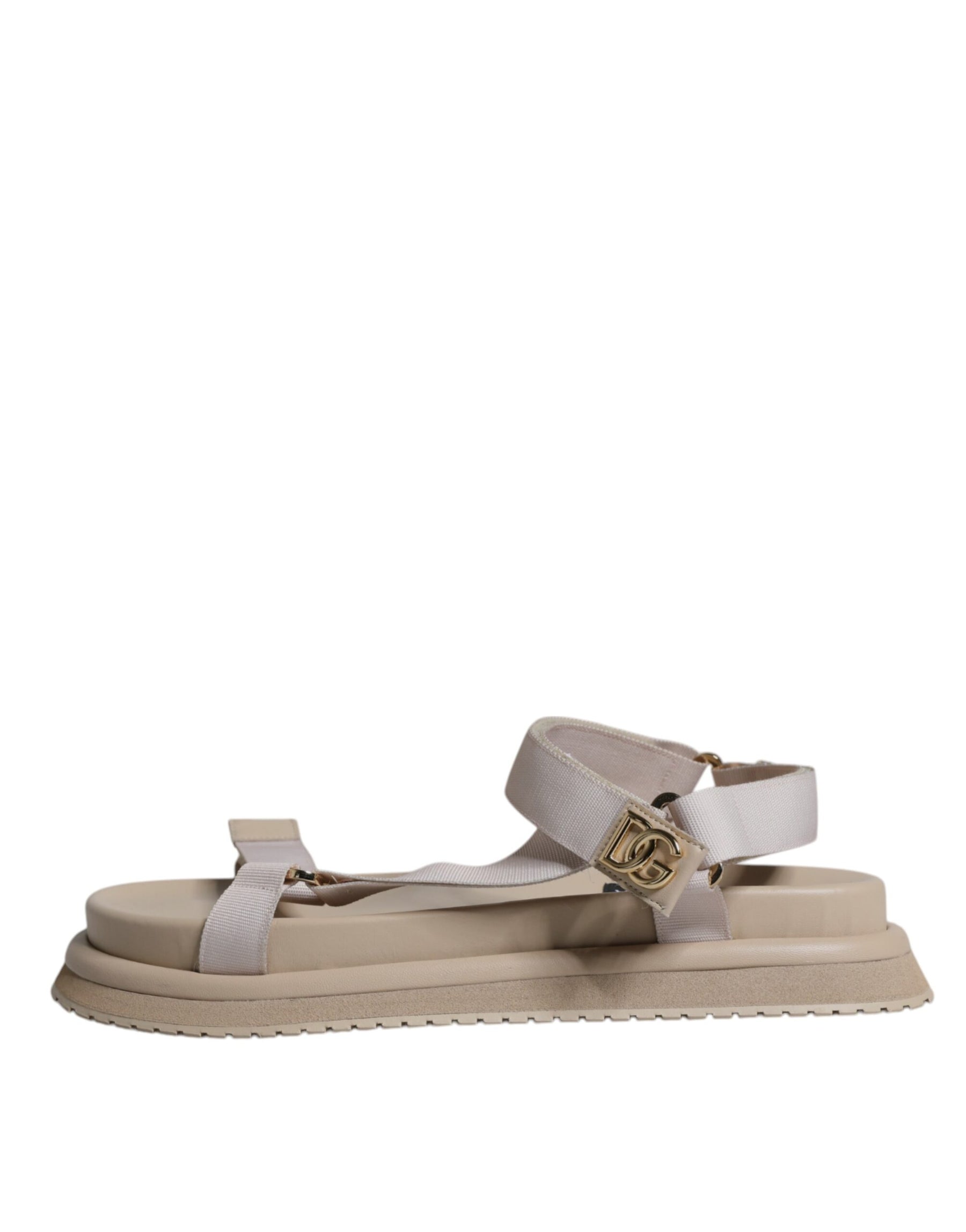 Dolce & Gabbana Beige Nappa Devotion Strap Men Sandals Shoes | Regal Royce