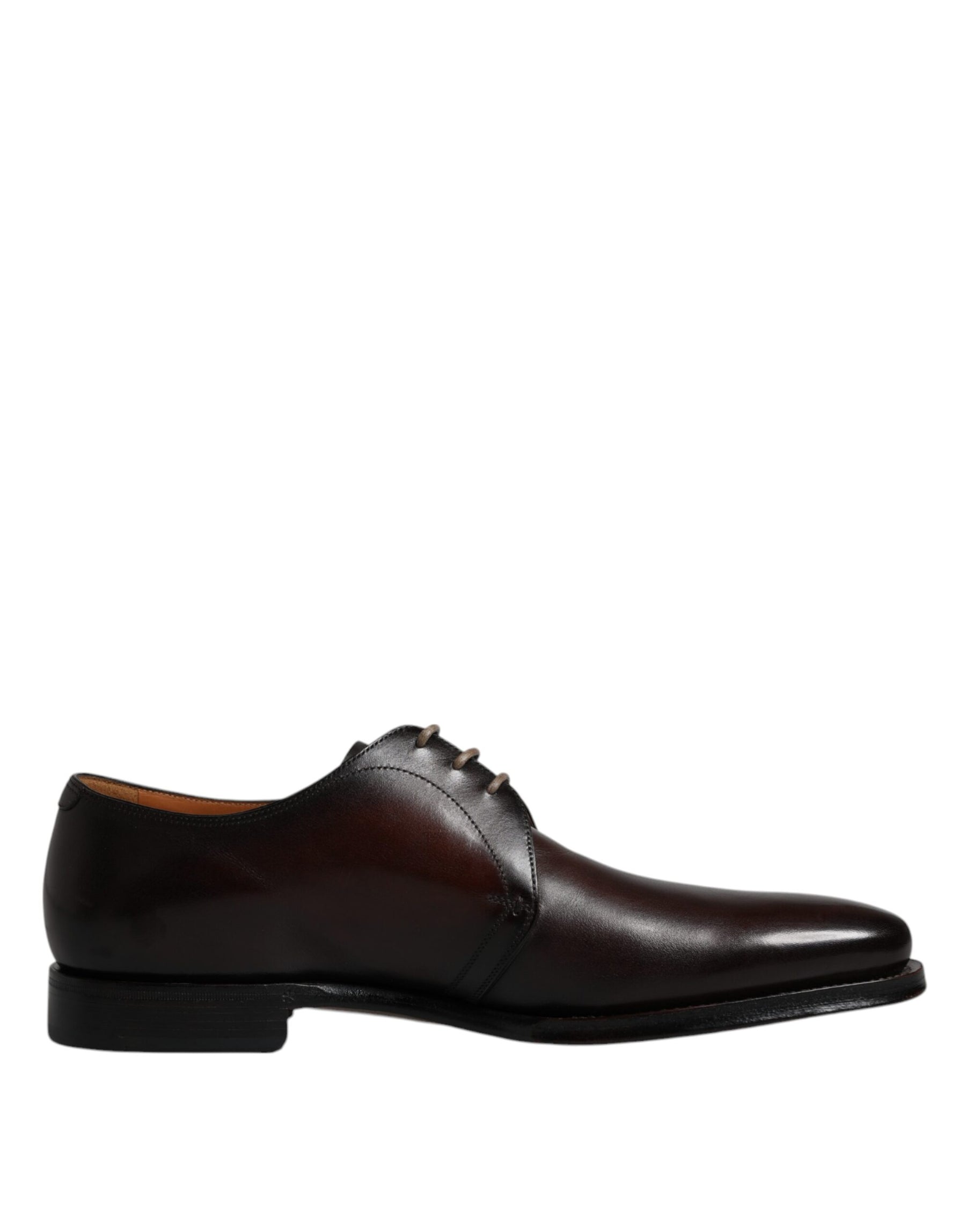 Dolce & Gabbana Brown Leather Lace Up Men Derby Formal Shoes | Regal Royce