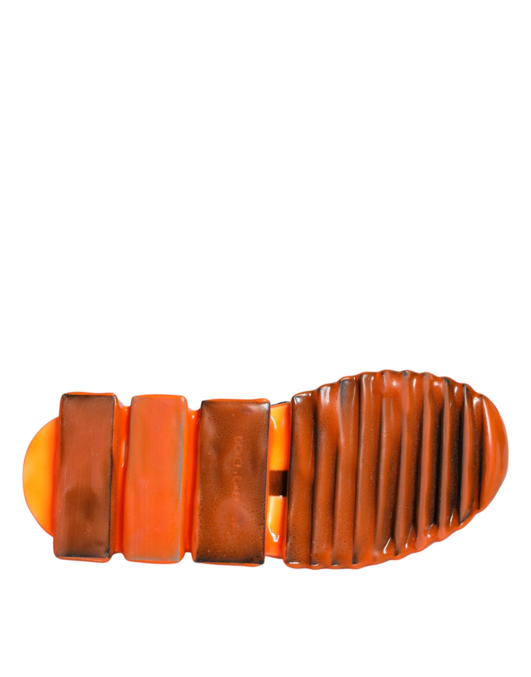 Dolce & Gabbana Black Orange Sorrento Slip On Sneakers Shoes | Regal Royce