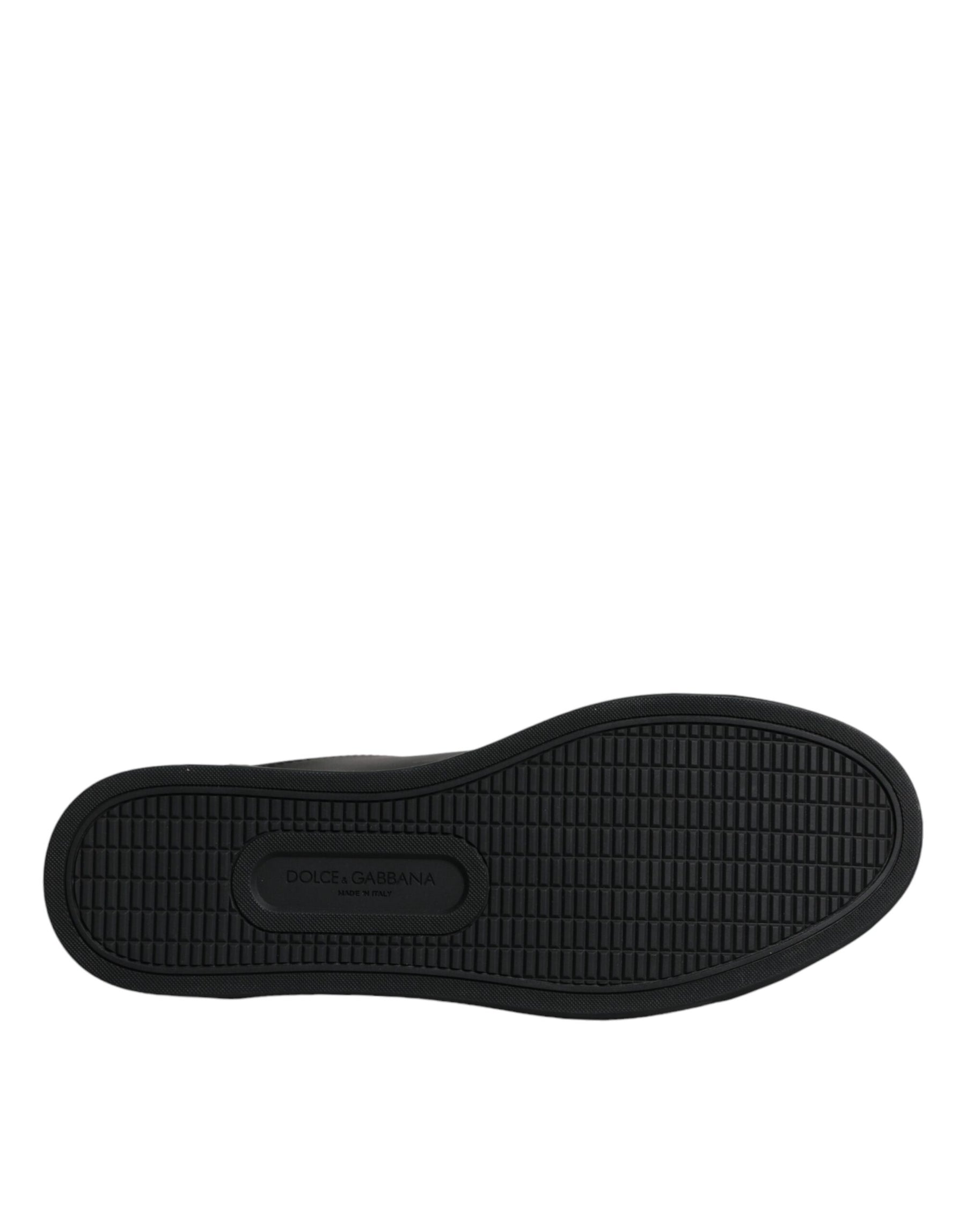 Dolce & Gabbana Black London Sacred Heart Men Sneakers Shoes | Regal Royce