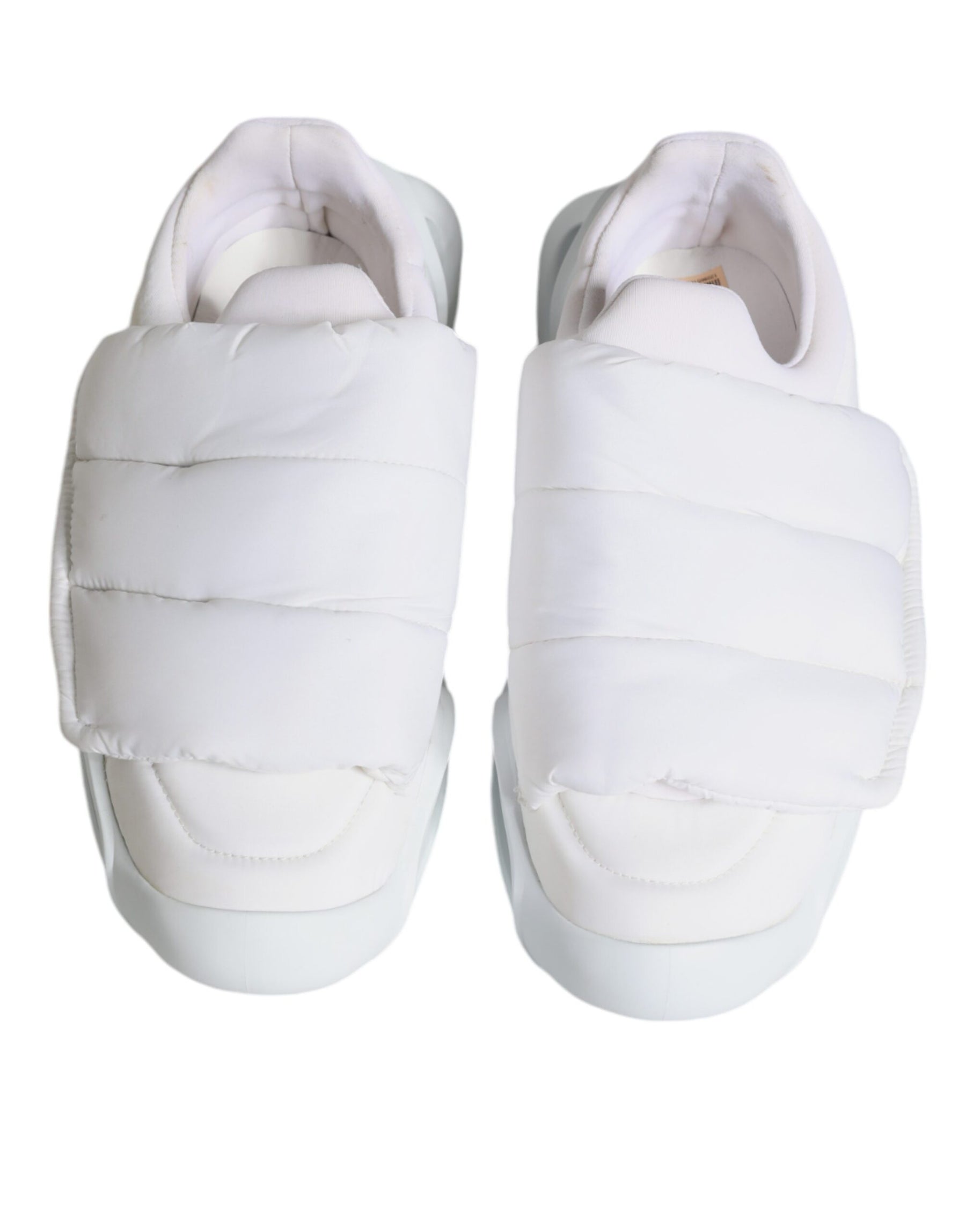 Dolce & Gabbana White Padded Fabric Low Top Sneakers Shoes | Regal Royce