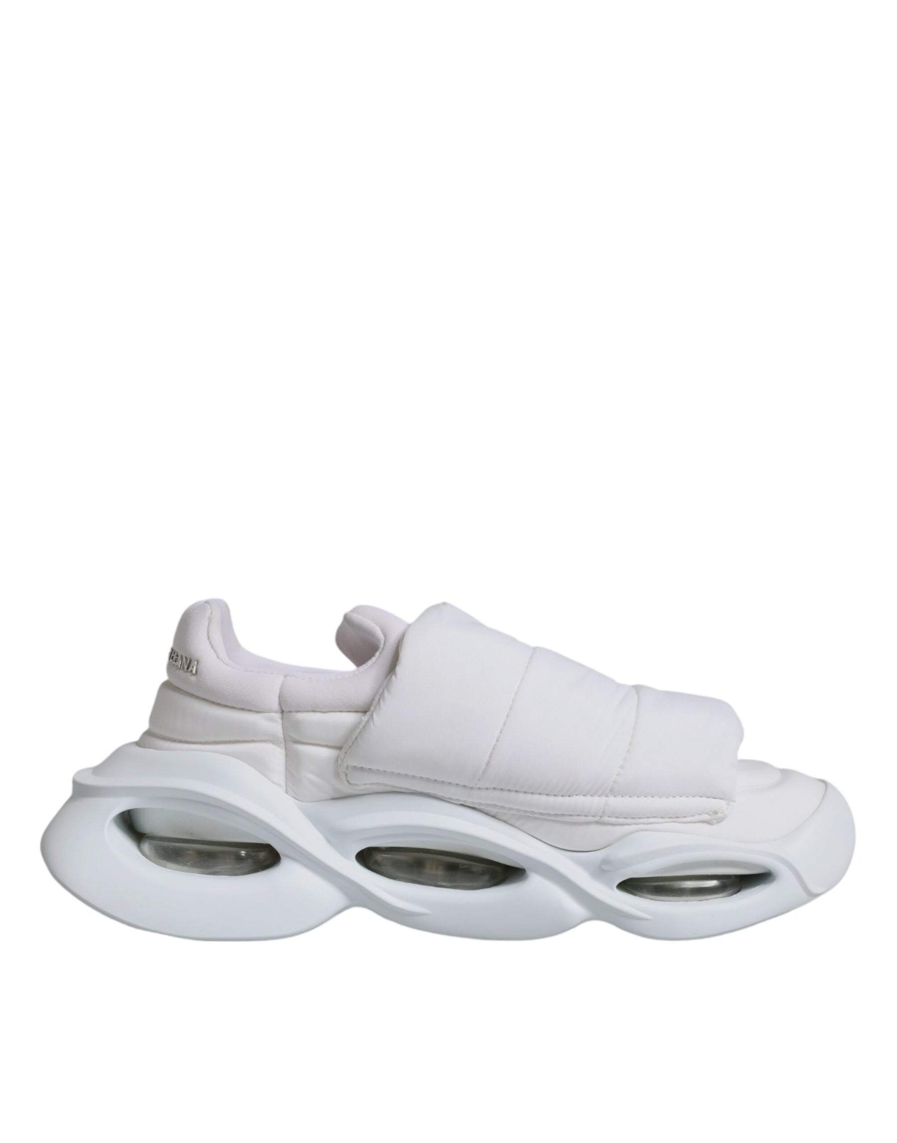 Dolce & Gabbana White Padded Fabric Low Top Sneakers Shoes | Regal Royce