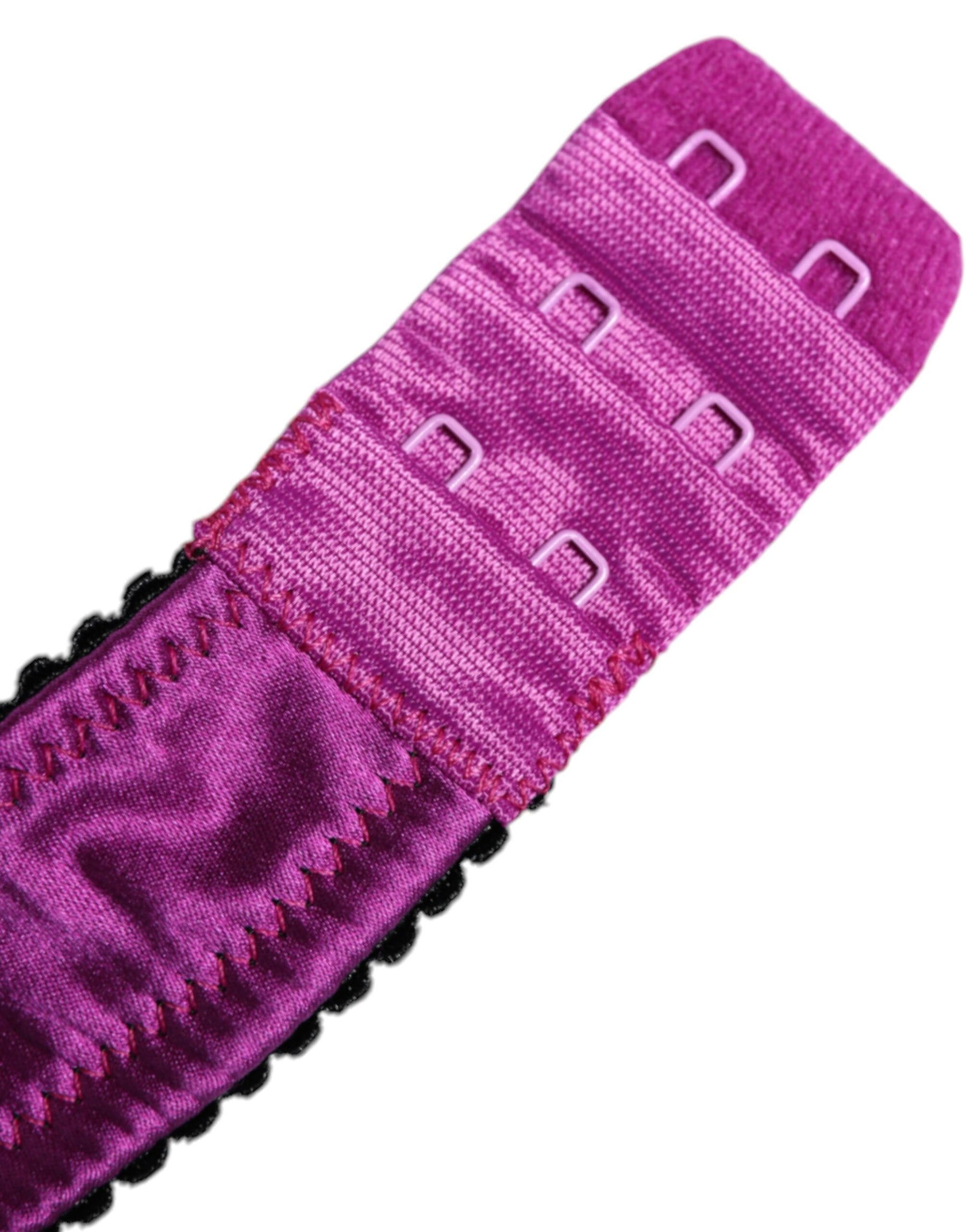 Dolce & Gabbana Purple Silk Underwired Balconette Bra Underwear | Regal Royce