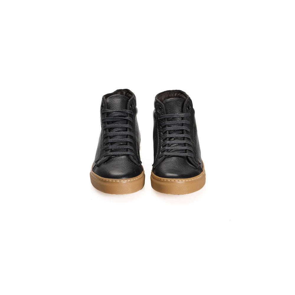 Roberto Pepe Luxury Black Calfskin Men Sneaker | Regal Royce