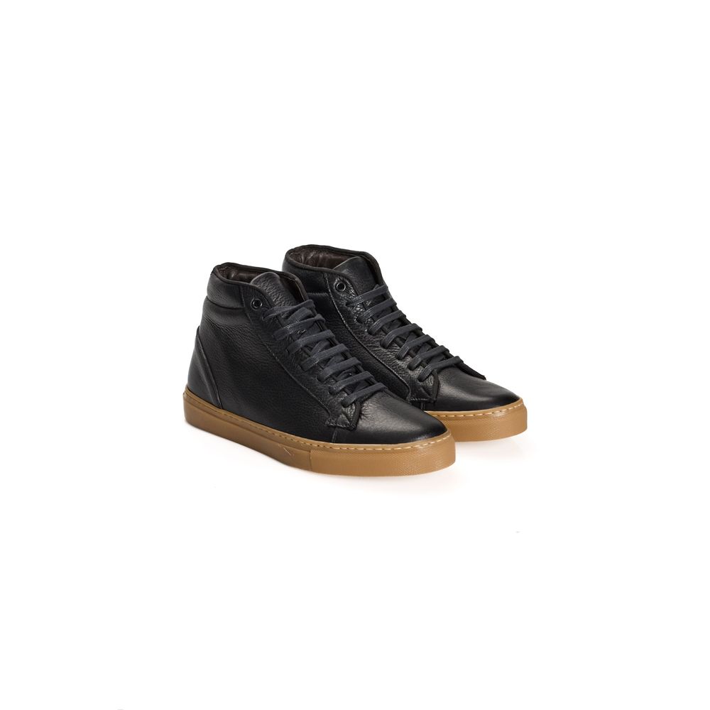 Roberto Pepe Luxury Black Calfskin Men Sneaker | Regal Royce
