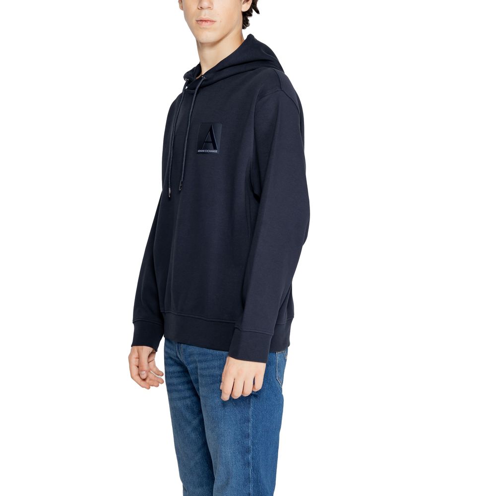 Armani Exchange Blue Cotton Hoodie | Regal Royce