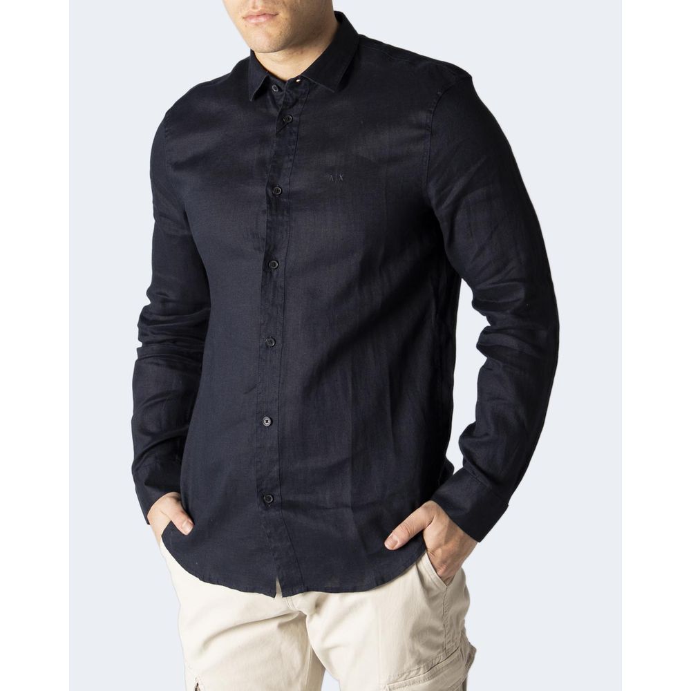 Armani Exchange Blue Linen Dress Shirt | Regal Royce
