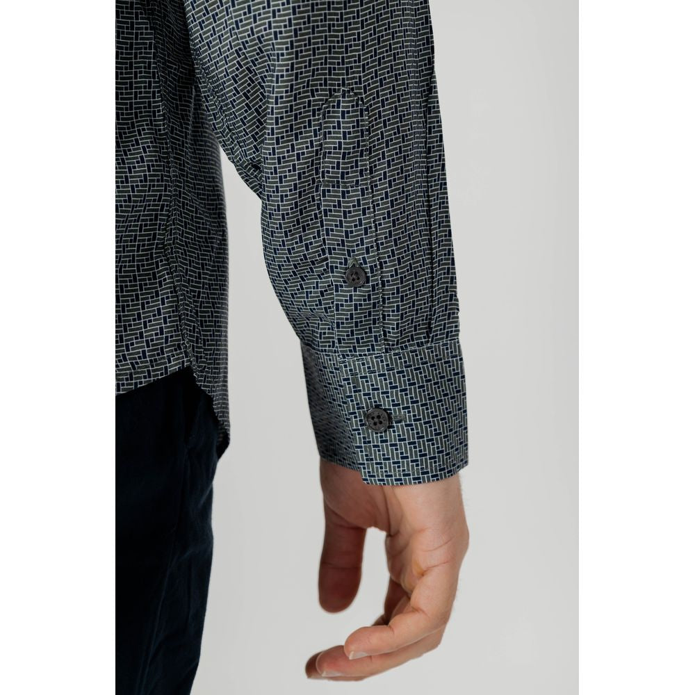Armani Exchange Gray Viscose Pattern Shirt | Regal Royce