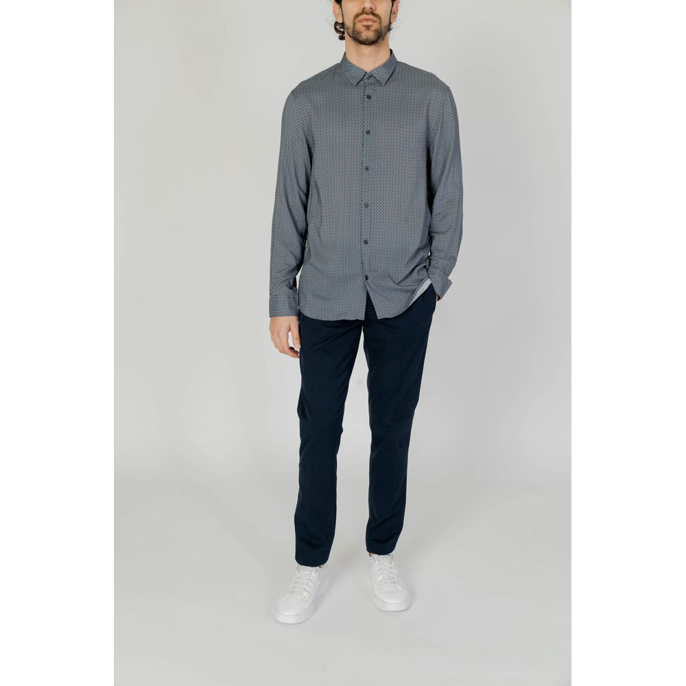 Armani Exchange Gray Viscose Pattern Shirt | Regal Royce