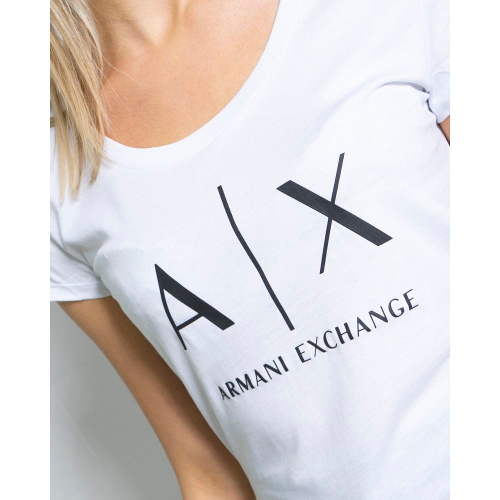 Armani Exchange White Cotton T-Shirt | Regal Royce