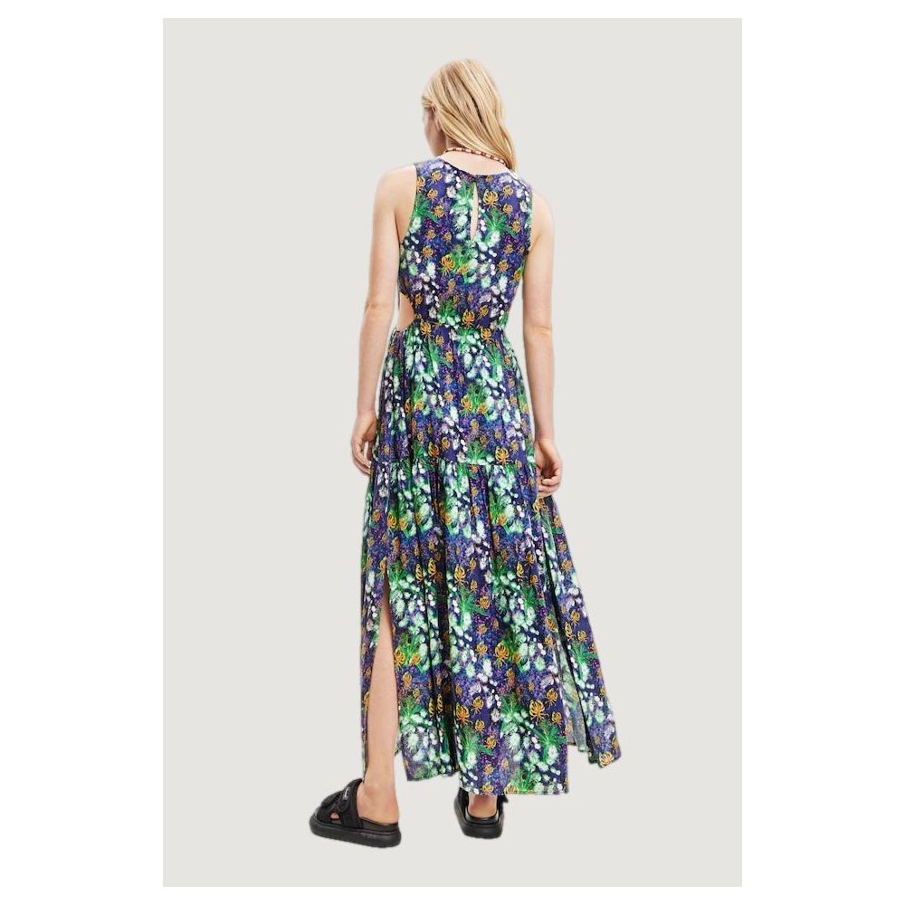 Desigual Blue Viscose Long Dress | Regal Royce
