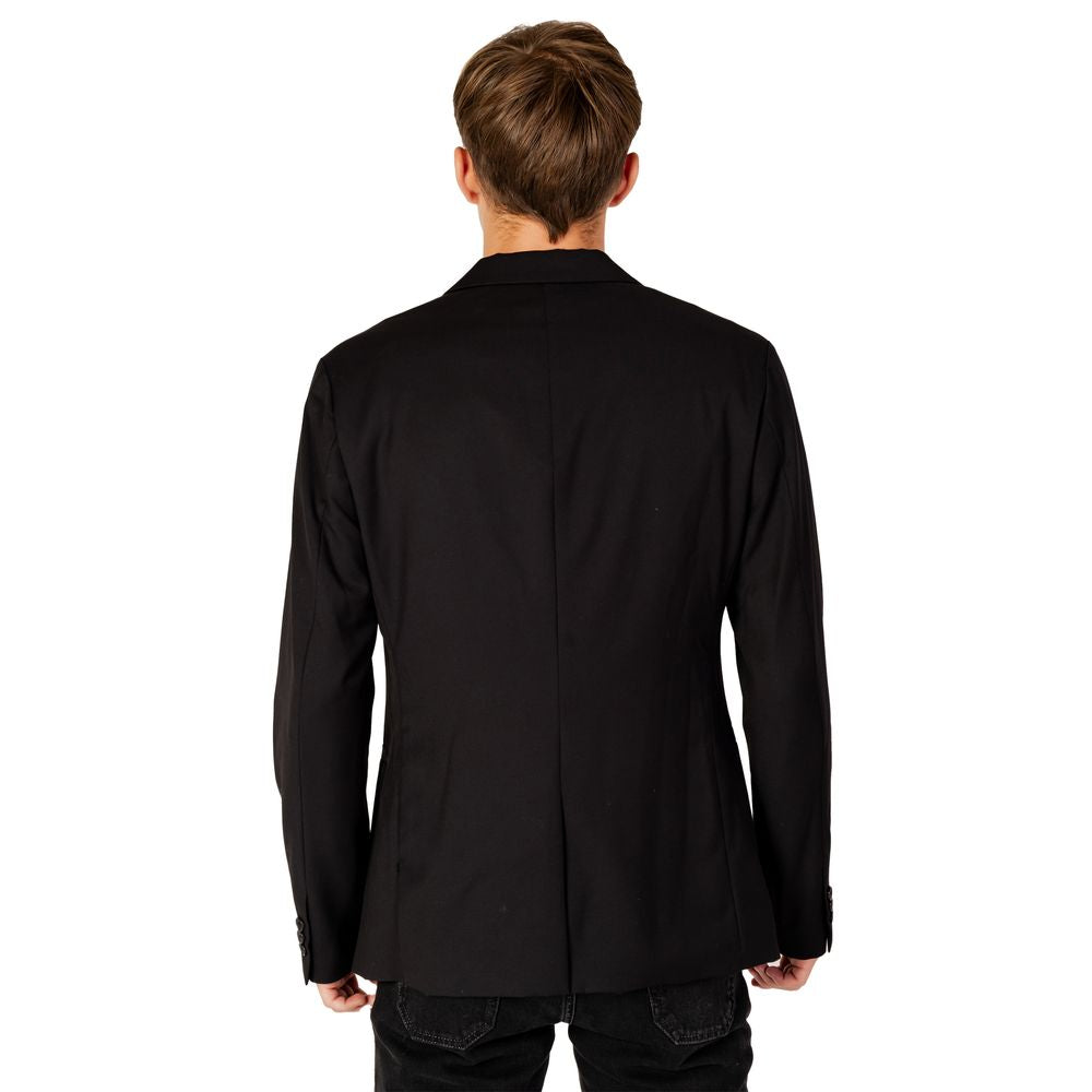 Armani Exchange Black Polyester Blazer | Regal Royce