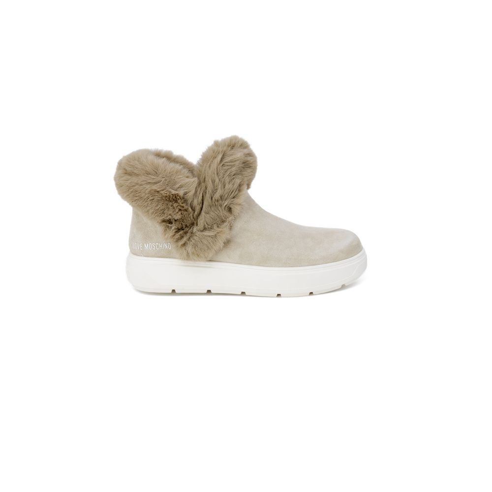 Love Moschino Beige Leather Chunky Sneakers | Regal Royce
