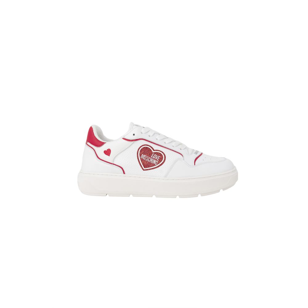 Love Moschino Red Polyethylene Low Top Sneakers | Regal Royce