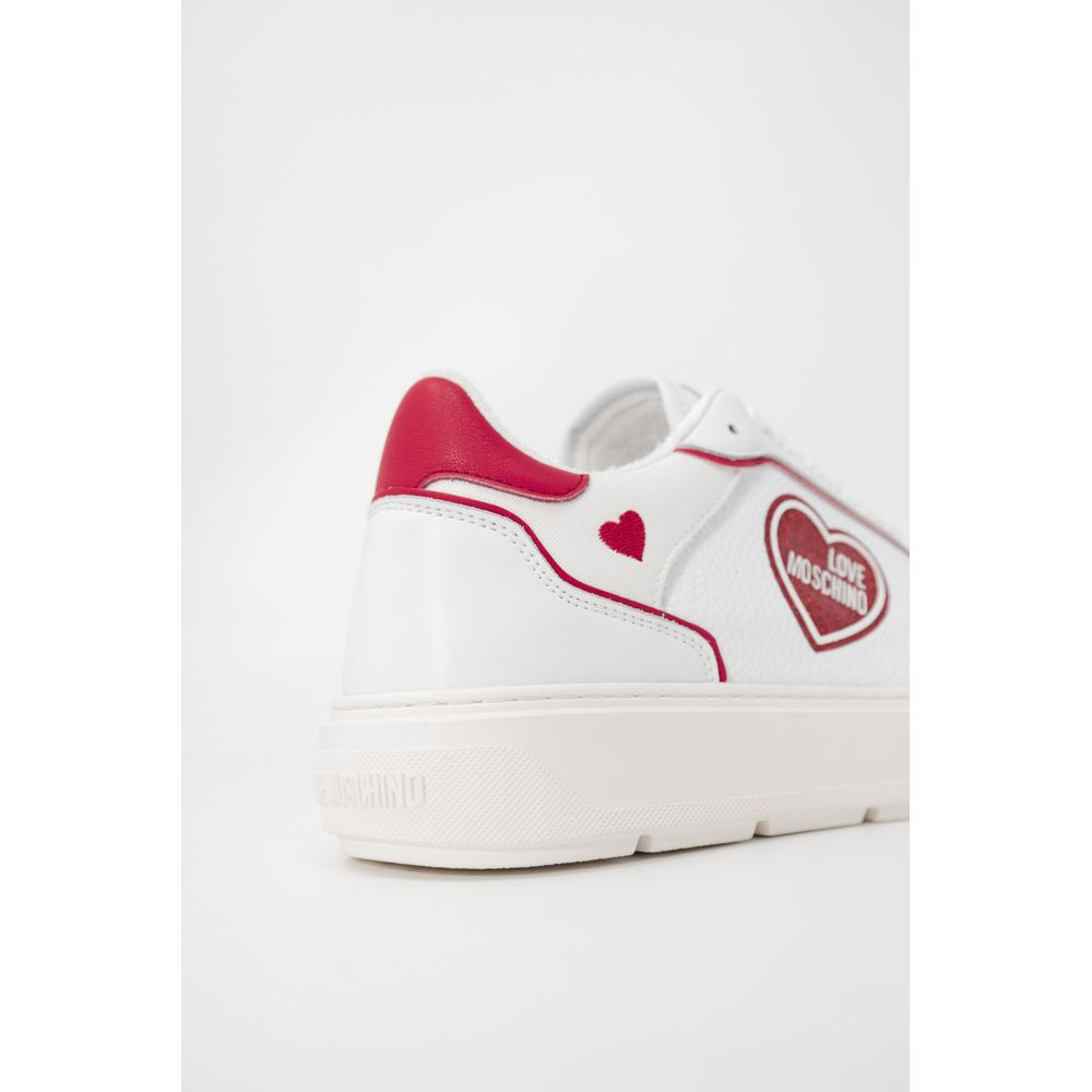 Love Moschino Red Polyethylene Low Top Sneakers | Regal Royce