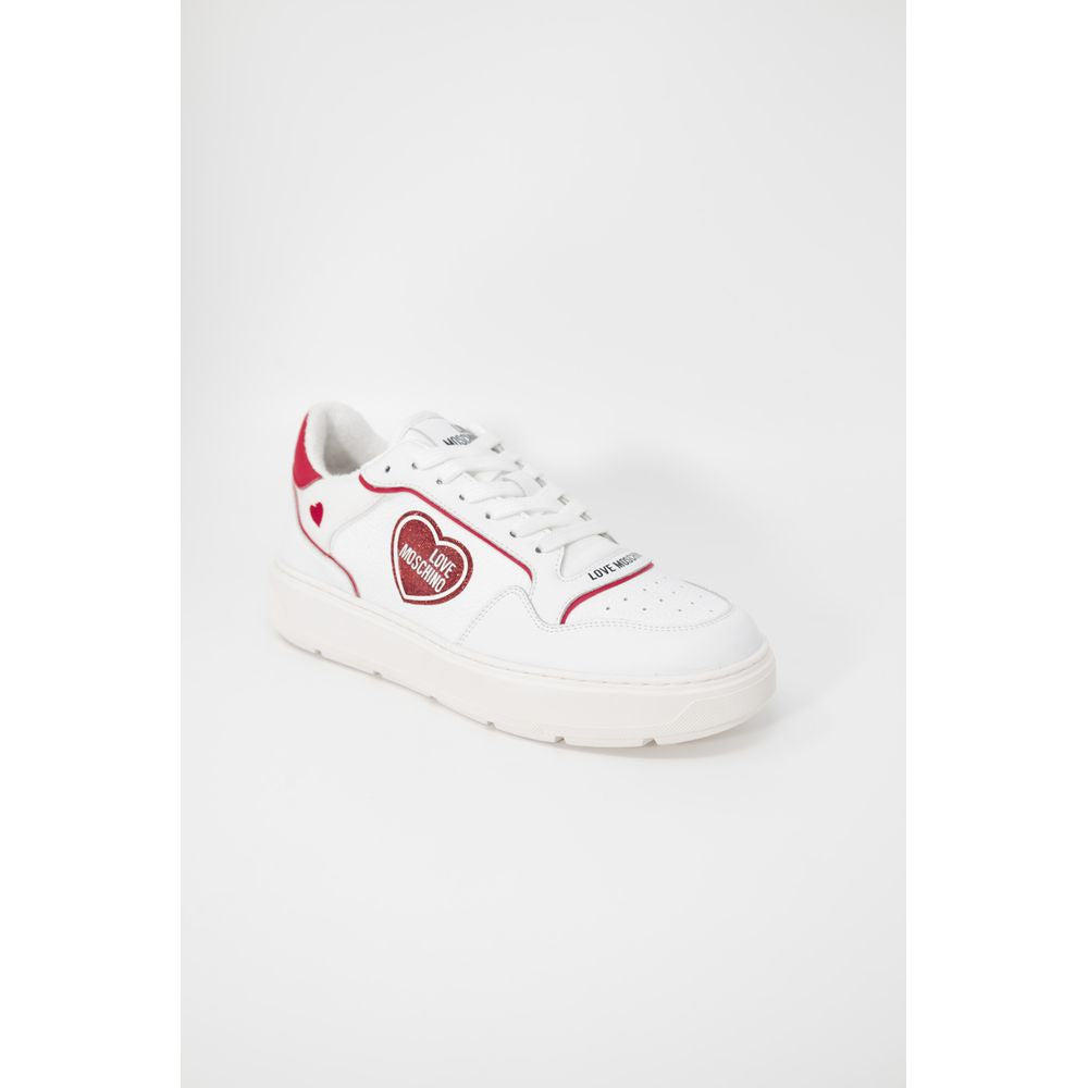 Love Moschino Red Polyethylene Low Top Sneakers | Regal Royce