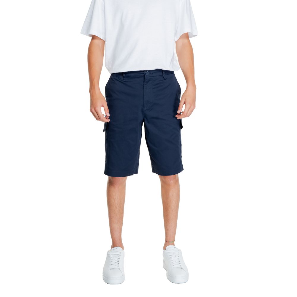 Armani Exchange Blue Cotton Bermuda Shorts | Regal Royce