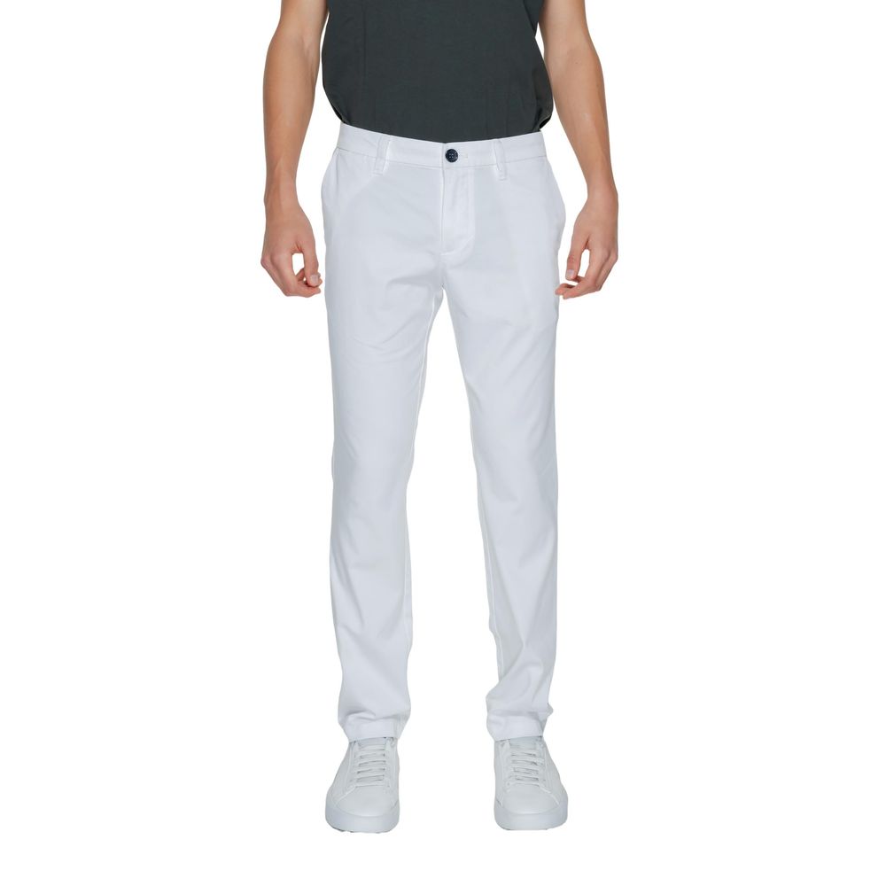 Armani Exchange White Cotton Casual Pants | Regal Royce