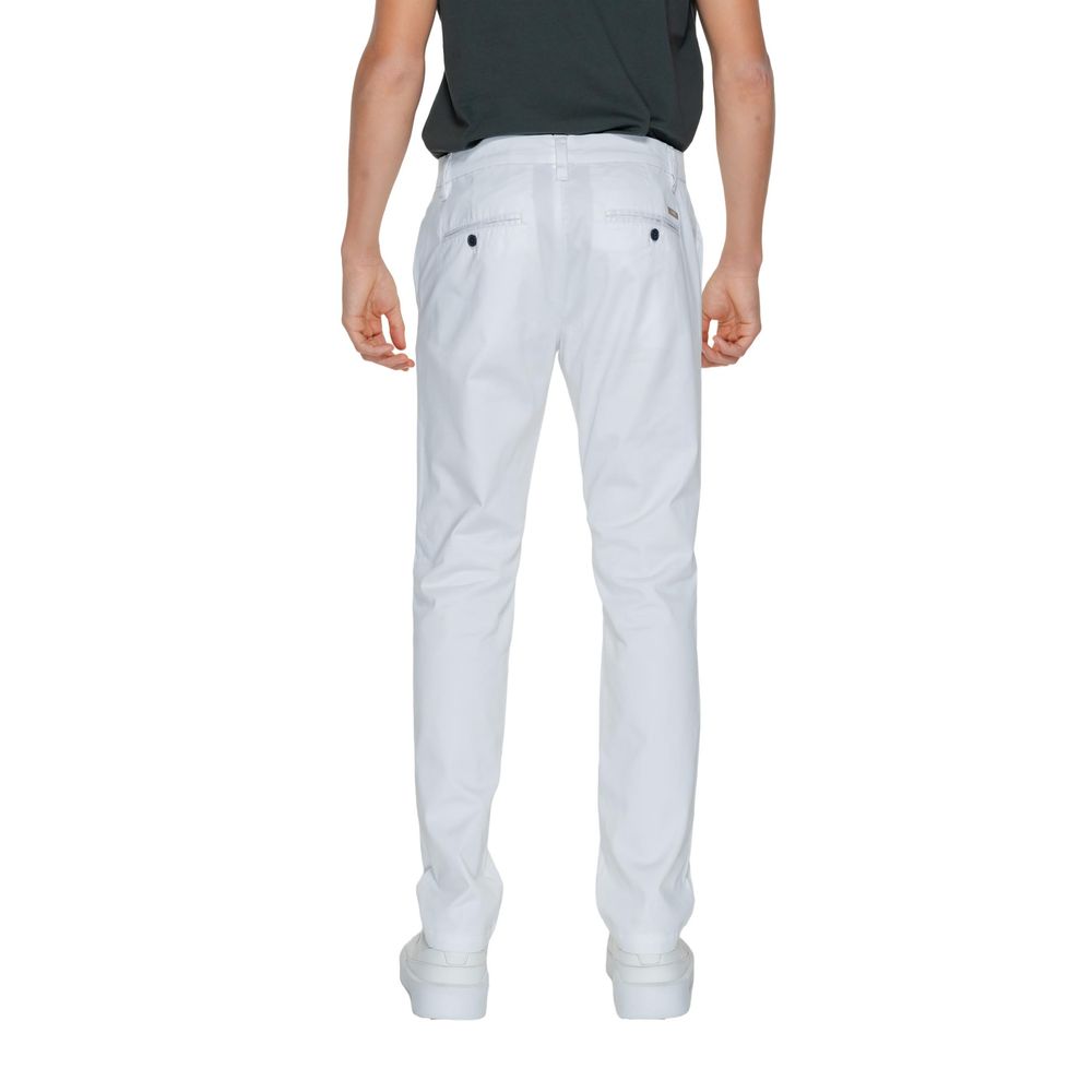 Armani Exchange White Cotton Casual Pants | Regal Royce