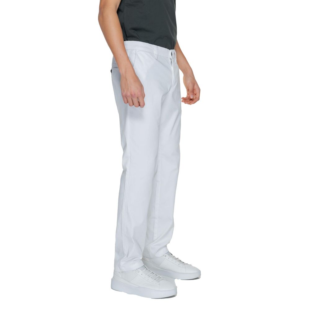 Armani Exchange White Cotton Casual Pants | Regal Royce