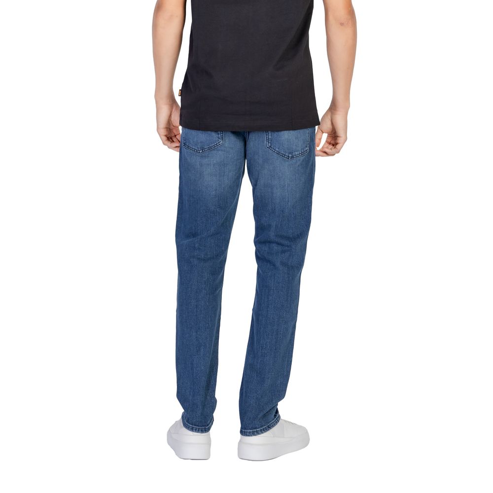 Hugo Boss Blue Cotton Relaxed Fit Jeans | Regal Royce
