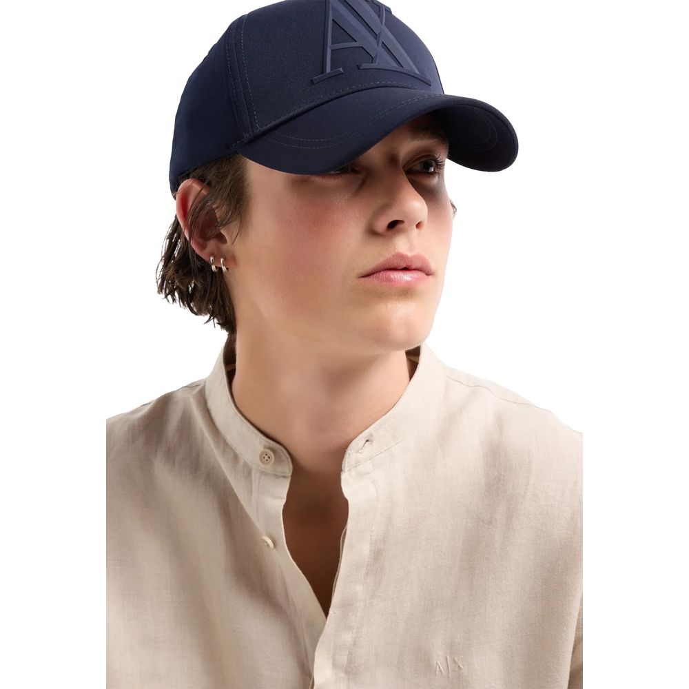 Armani Exchange Blue Polyester Cap (Baseball Hat) | Regal Royce
