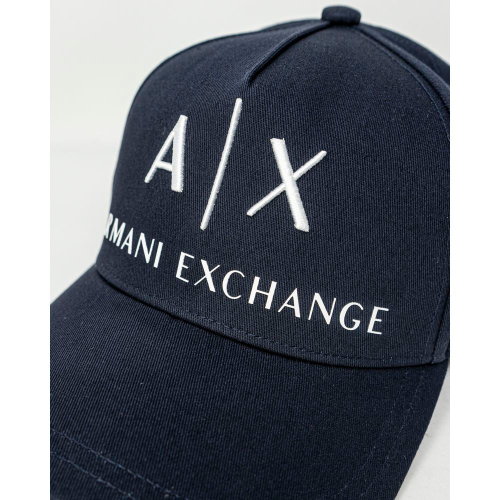 Armani Exchange Blue Cotton Cap (Baseball Hat) | Regal Royce