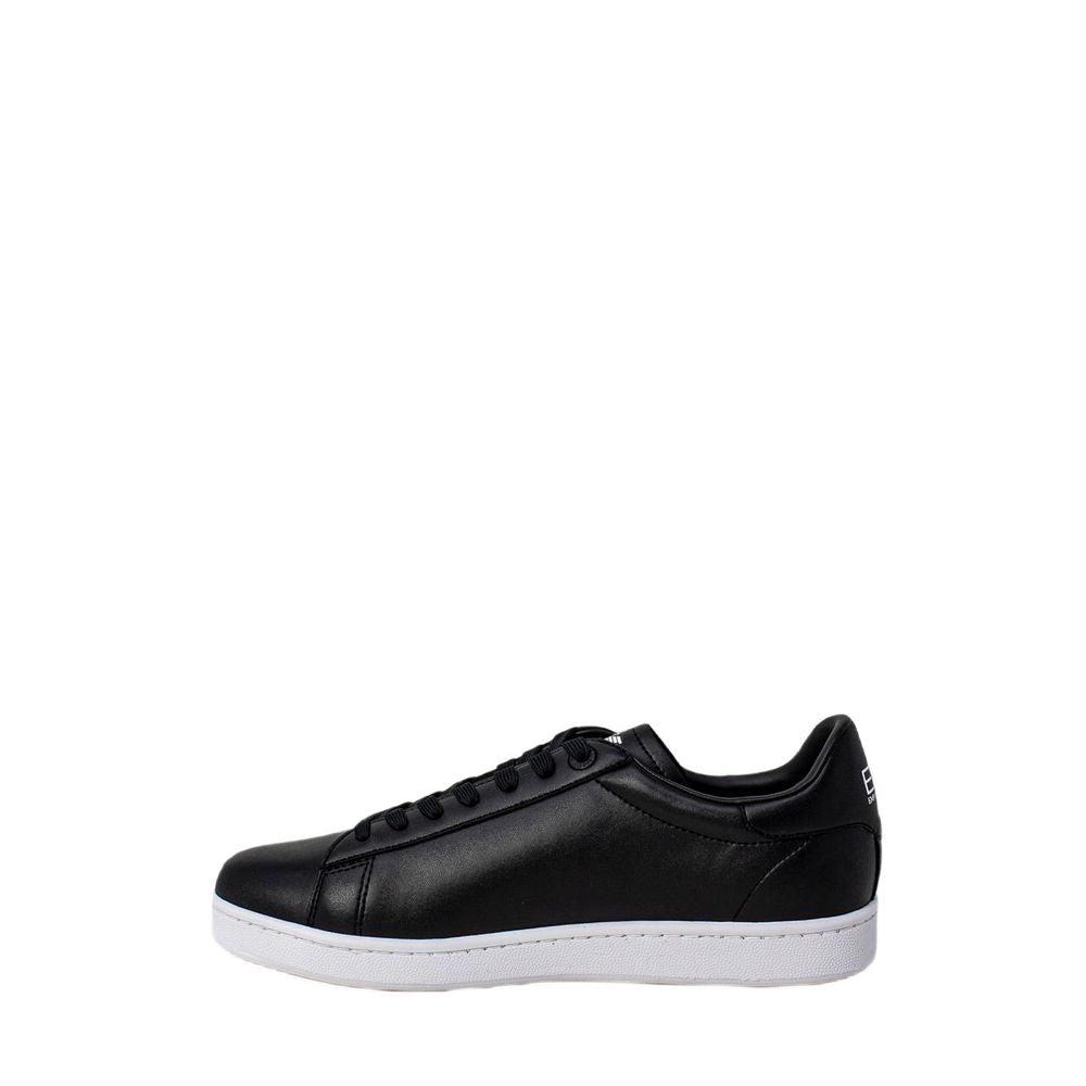 EA7 Emporio Armani Black And White Polyethylene Low Top Sneakers | Regal Royce