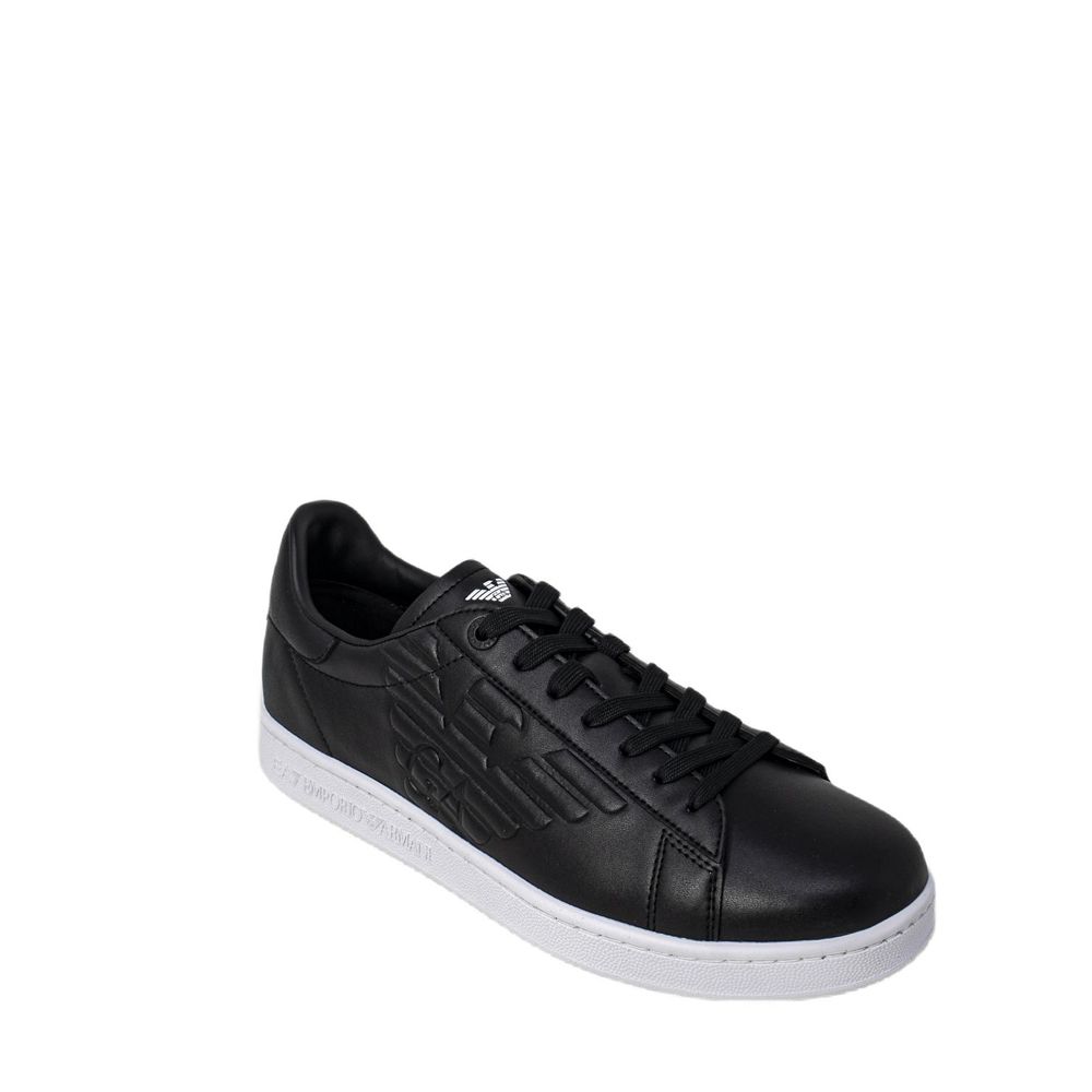 EA7 Emporio Armani Black And White Polyethylene Low Top Sneakers | Regal Royce