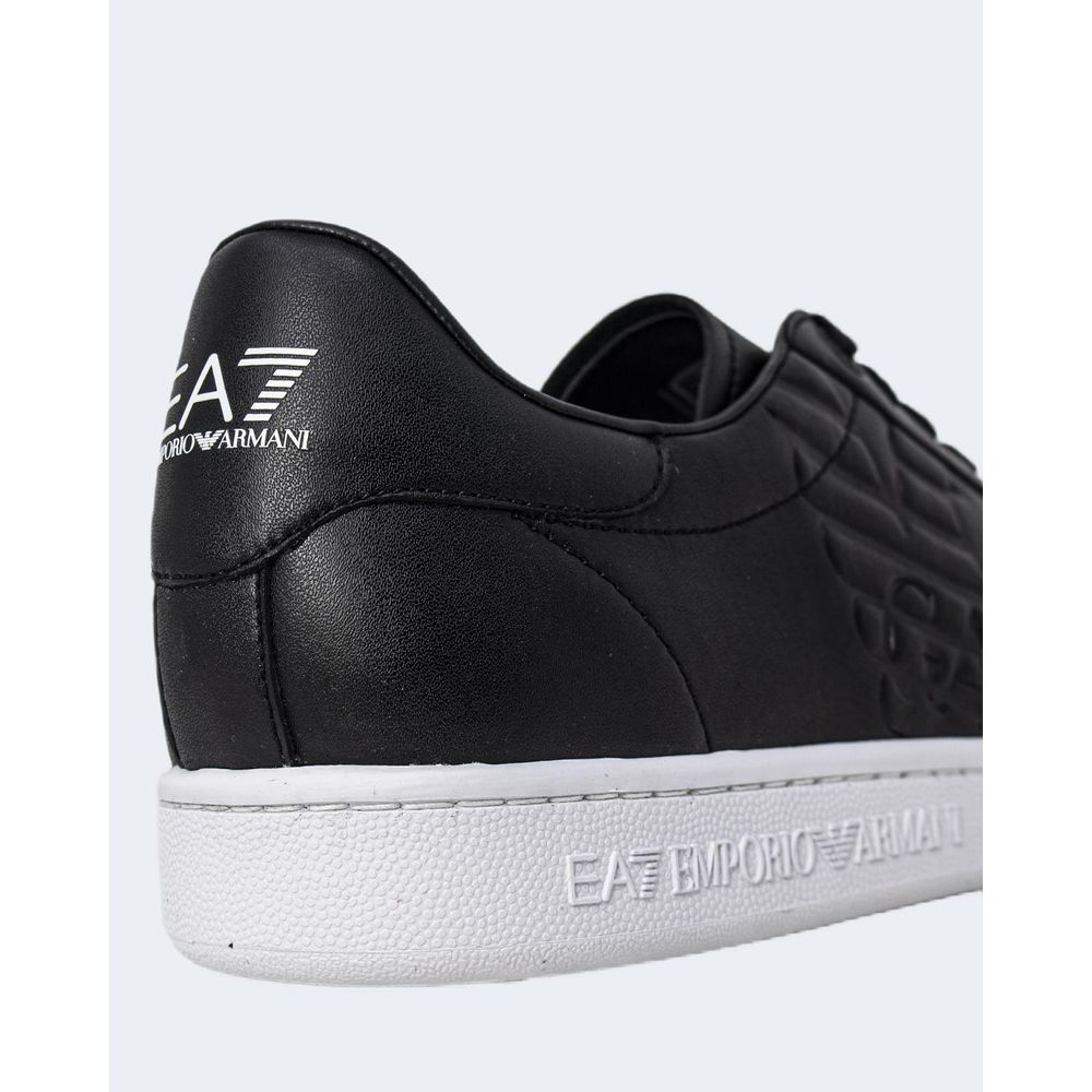 EA7 Emporio Armani Black And White Polyethylene Low Top Sneakers | Regal Royce