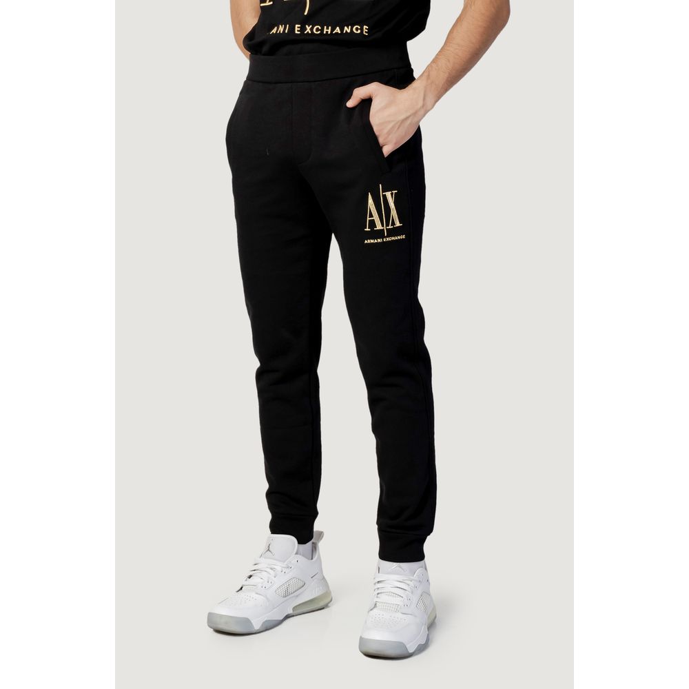 Armani Exchange Black Cotton Joggers (Workout Pants) | Regal Royce