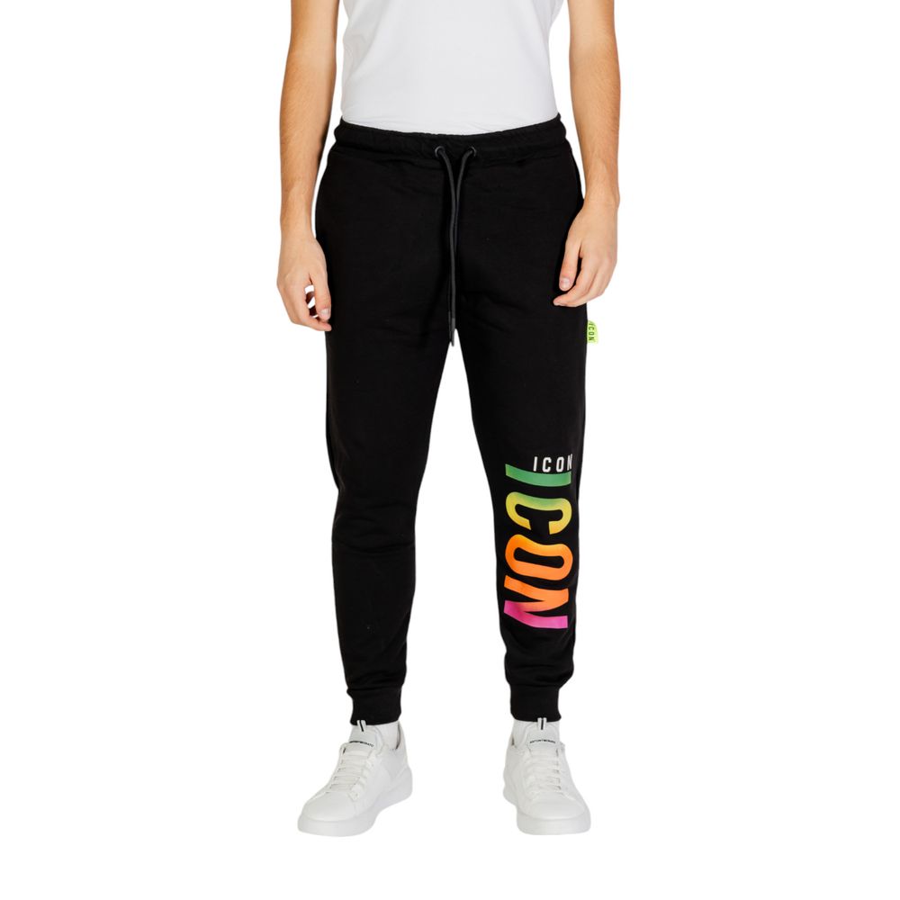 Icon Black Cotton Joggers (Workout Pants) | Regal Royce