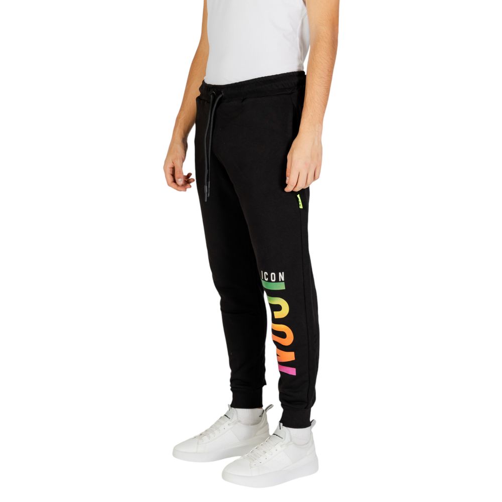 Icon Black Cotton Joggers (Workout Pants) | Regal Royce