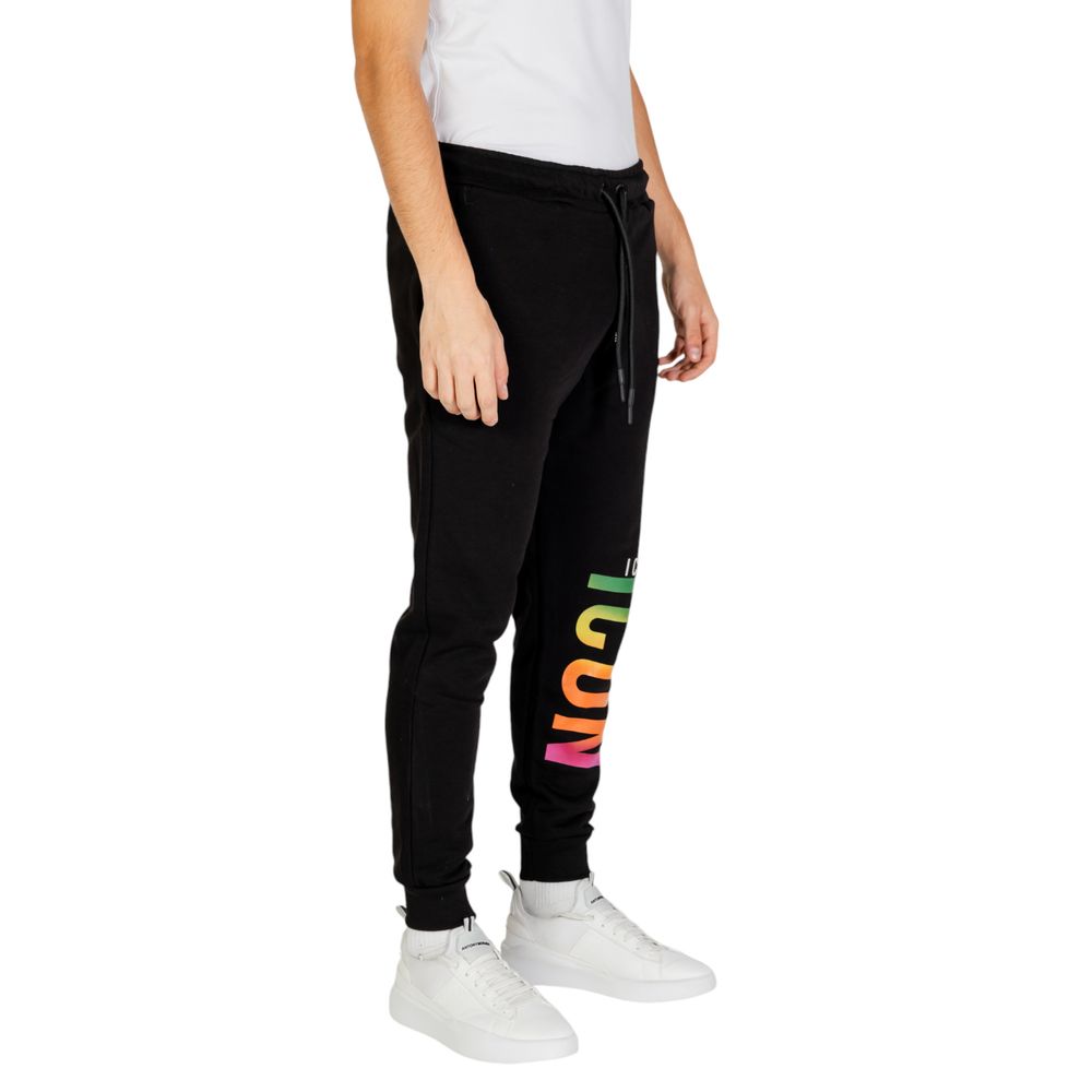 Icon Black Cotton Joggers (Workout Pants) | Regal Royce