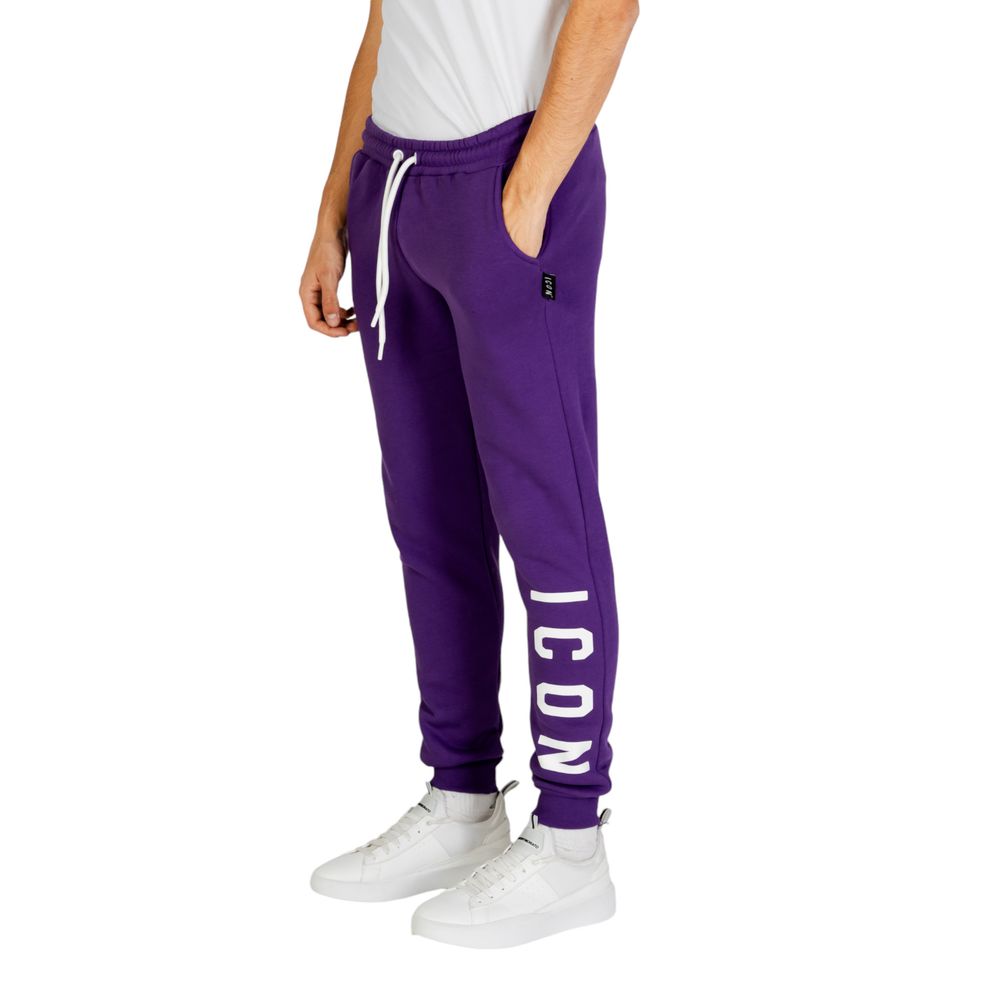 Icon Purple Cotton Joggers (Workout Pants) | Regal Royce