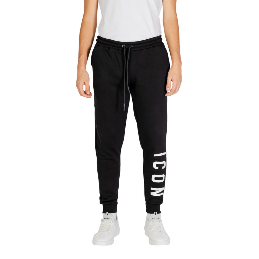 Icon Black And White Cotton Joggers (Workout Pants) | Regal Royce
