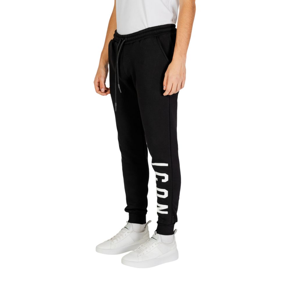 Icon Black And White Cotton Joggers (Workout Pants) | Regal Royce