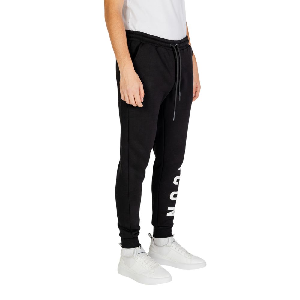 Icon Black And White Cotton Joggers (Workout Pants) | Regal Royce