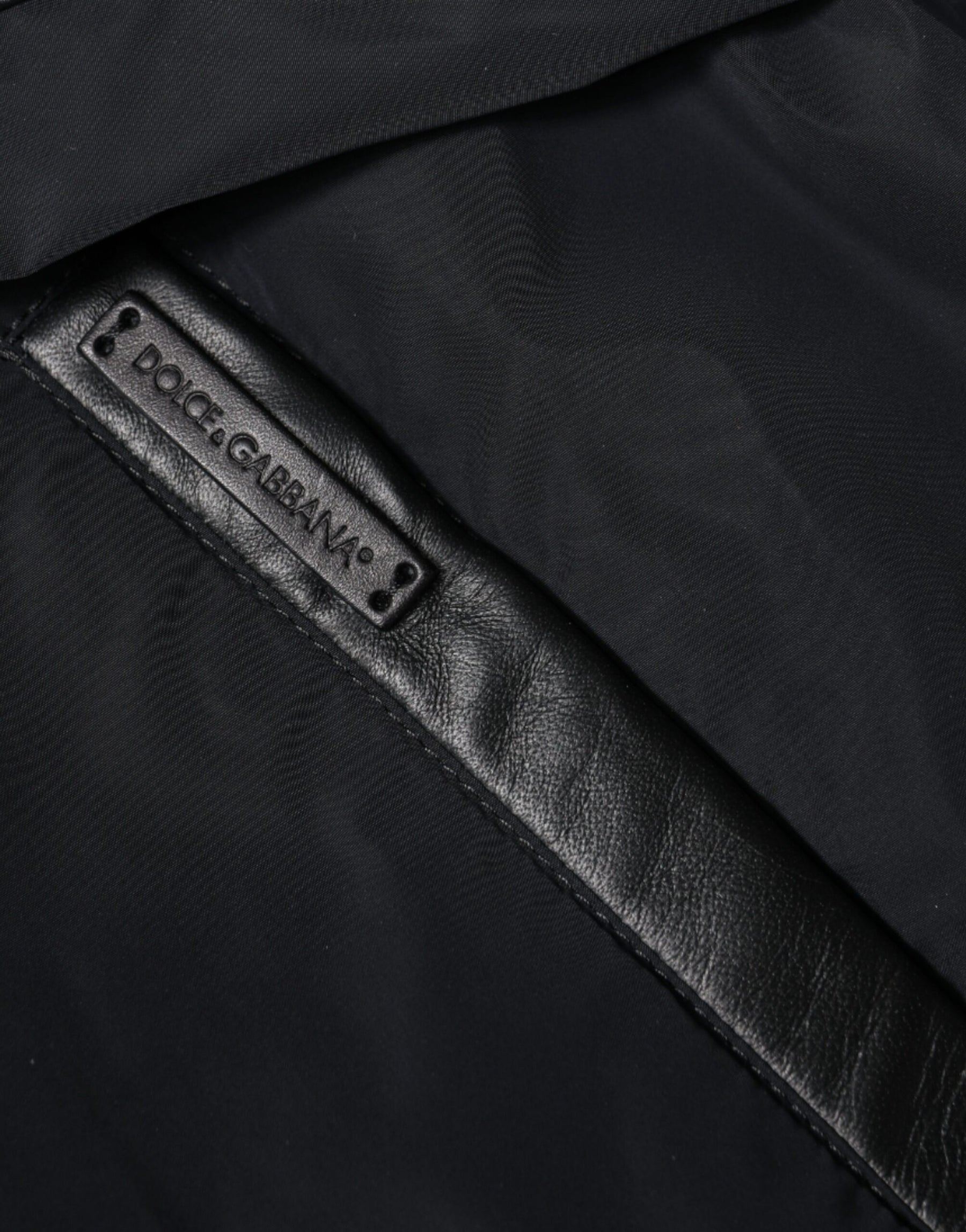 Dolce & Gabbana Black Hooded Full Zip Men Bomber Jacket | Regal Royce