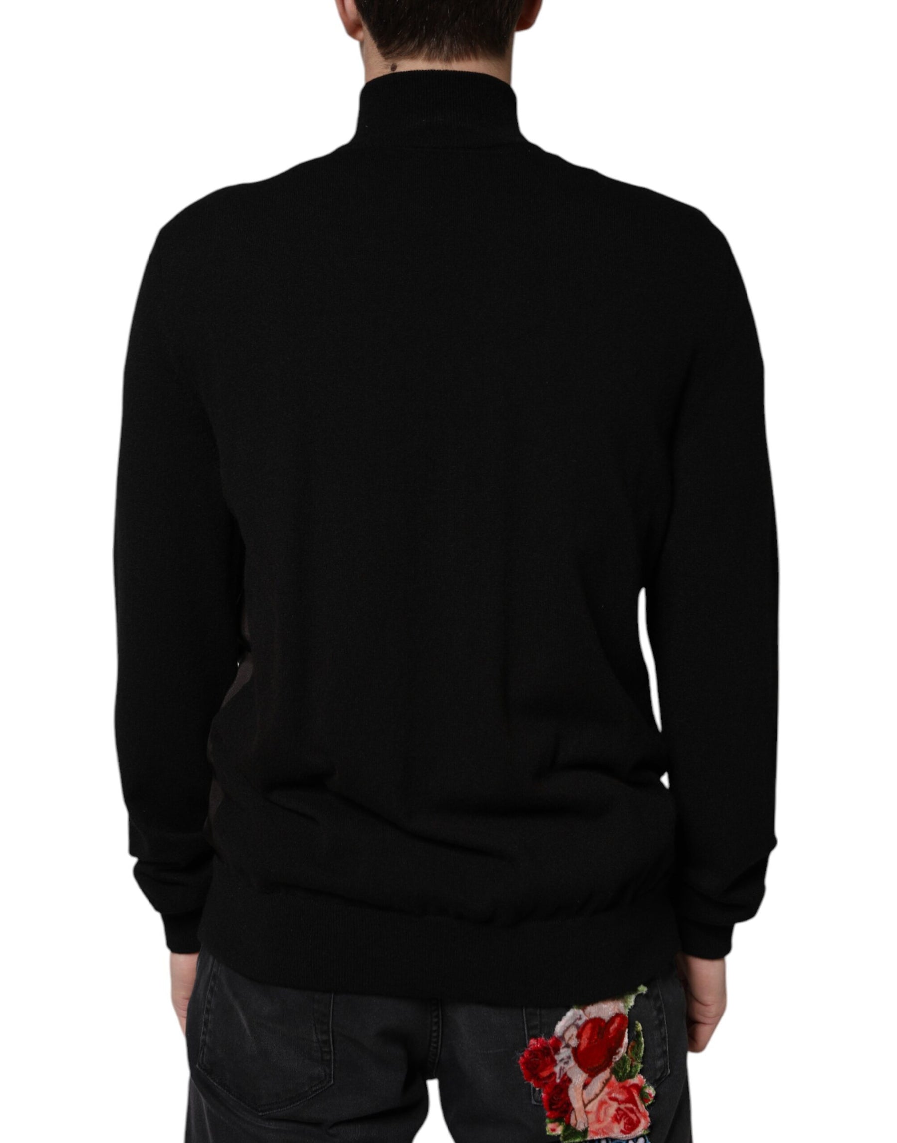 Dolce & Gabbana Black Logo Monogram Full Zip Bomber Jacket | Regal Royce